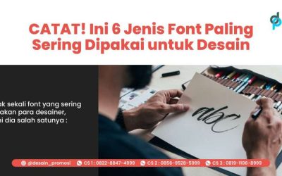 CATAT! Ini 6 Jenis Font Paling Sering Dipakai untuk Desain